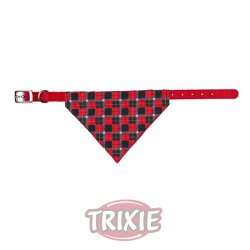 TRIXIE  Collar De Perros Nylon con pañuelo, M-L, 43-55cm, 25cm, Rojo