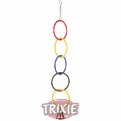 TRIXIE Anillos olimpicos con cadena y campana, 25 cm 