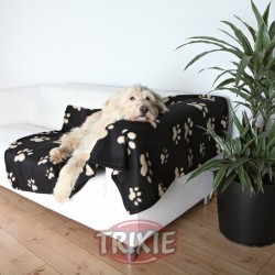 TRIXIE Manta para perro Afelpada Barney 150x100 cm         - Negro/Beige    