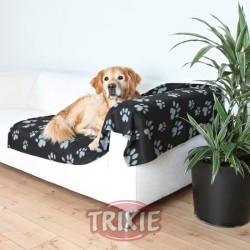 TRIXIE Manta para perro Afelpada Barney 150x100 cm         - Negro/Gris     