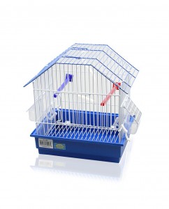 Jaula Ideal Para Jilgueros Aves Pequeñas - Azul Marino