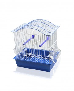 Jaula Para Aves Pequeñas Jilgueros Canarios - Azul Marino