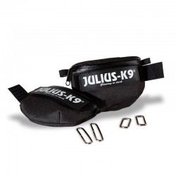 2 Bolsas Para Arnés o Para Cinturón JULIUS IDC Mini /Talla 4 - Negro