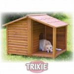 TRIXIE Caseta de Perro de madera Natura con porche 