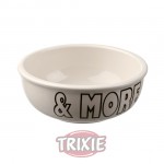 TRIXIE Comedero ceramico Milk & More, 0.4 l, ø 13 cm 