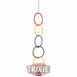 TRIXIE Anillos olimpicos con cadena y campana, 25 cm 