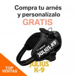 Arnes Julius K9 IDC Negro Con Etiqueta Personalizada GRATIS