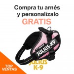Arnes Julius K9 IDC Rosa Con Etiqueta Personalizada GRATIS